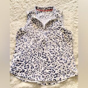 Tommy Bahama Navy and White Animal Print Tank Top